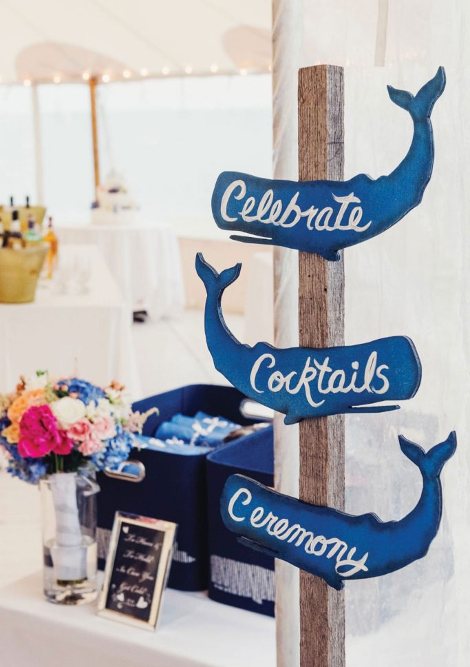 nantucket wedding whale decoration