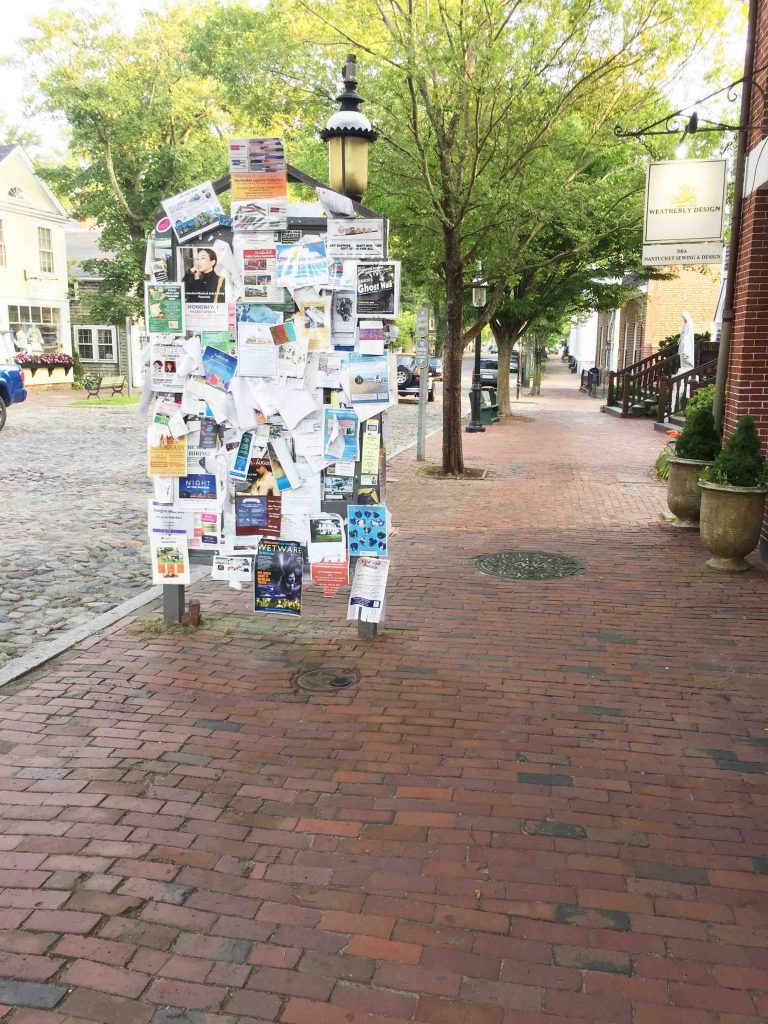 nantucket downtown posting board
