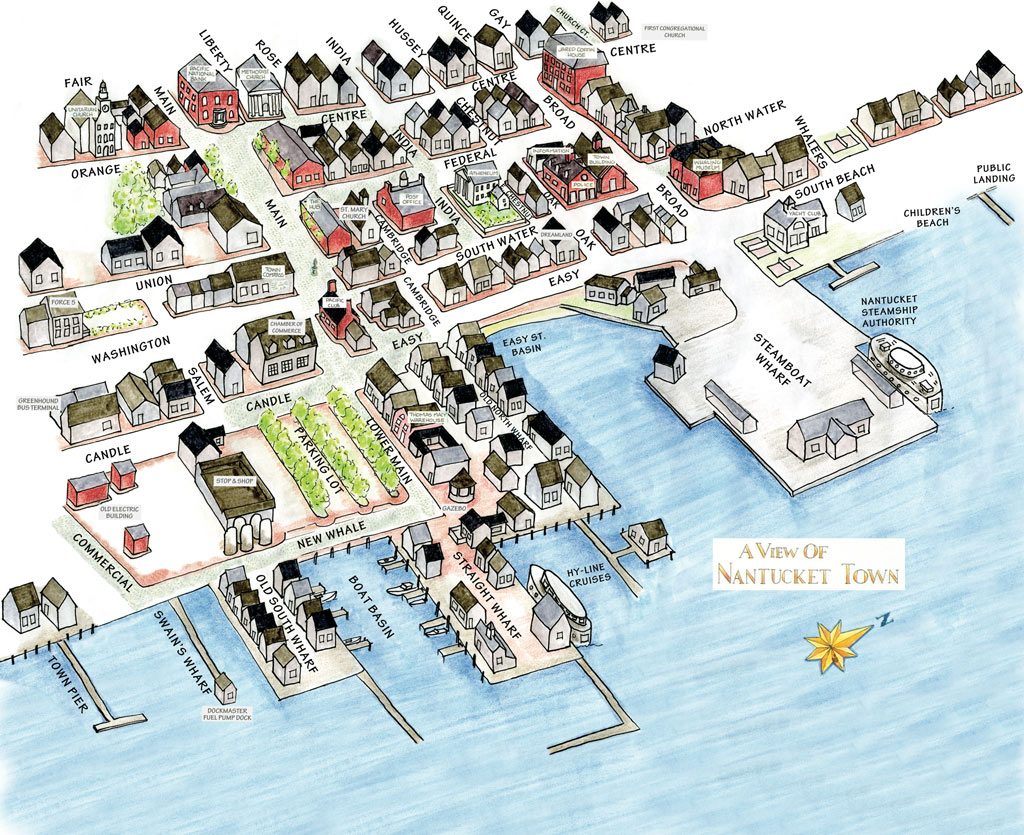 downtown nantucket map